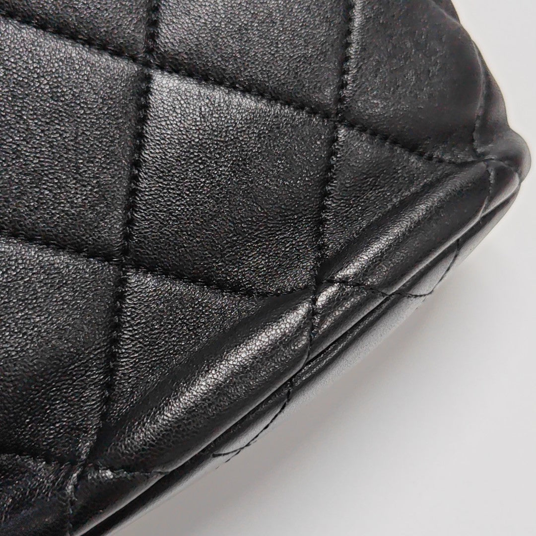 COCO LOVE Quilted Lambskin Black