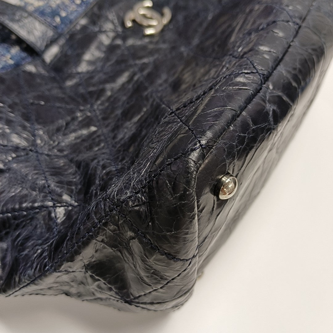 Quilted Calfskin Shoulder Bag Blue
