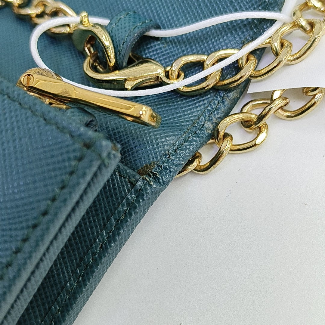 Saffiano Calfskin Shoulder Bag Green