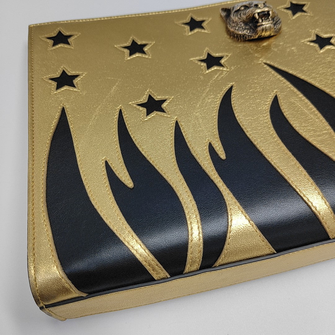 Calfskin Clutch Gold