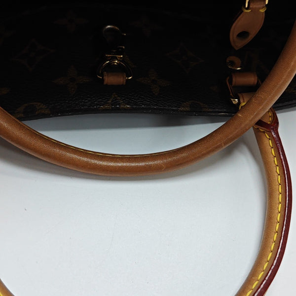 MONTAIGNE MM Monogram Coated Canvas Brown