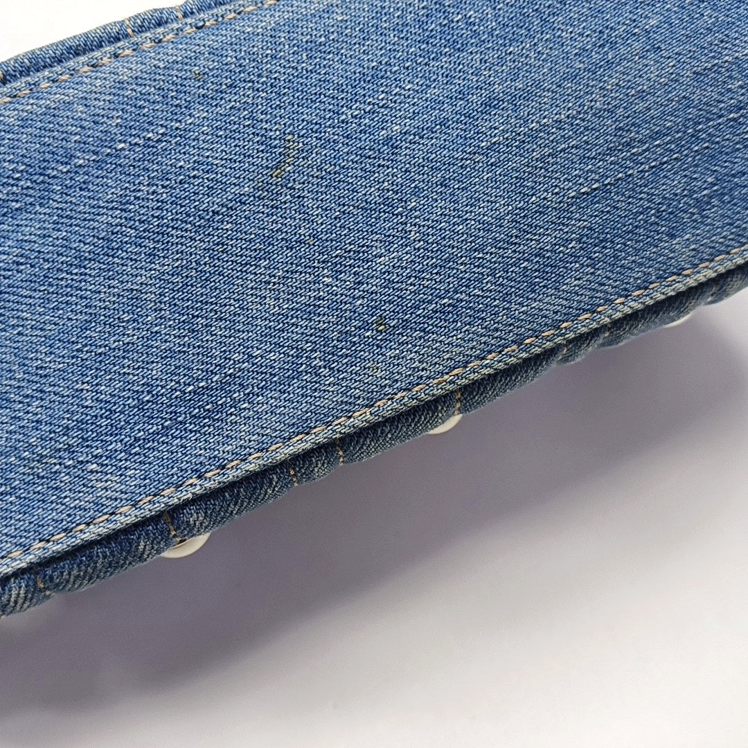 GG Marmont Small Quilted Canvas Blue