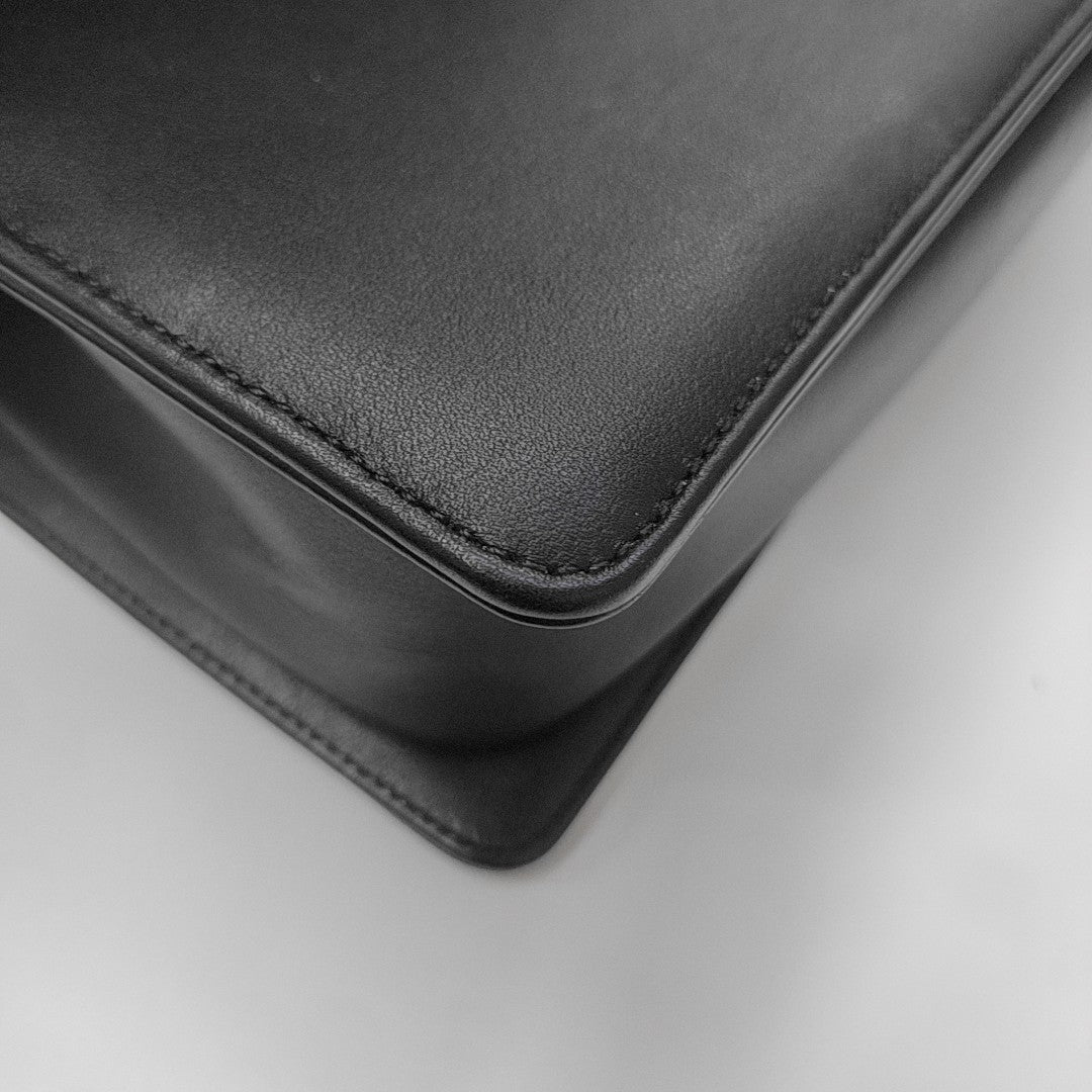 BOY CHANEL Large Quilted Calfskin Black