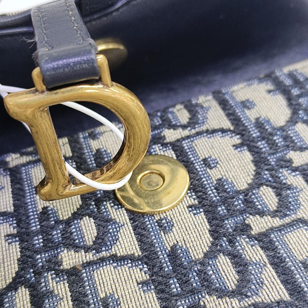 Saddle Mini Oblique Canvas Blue