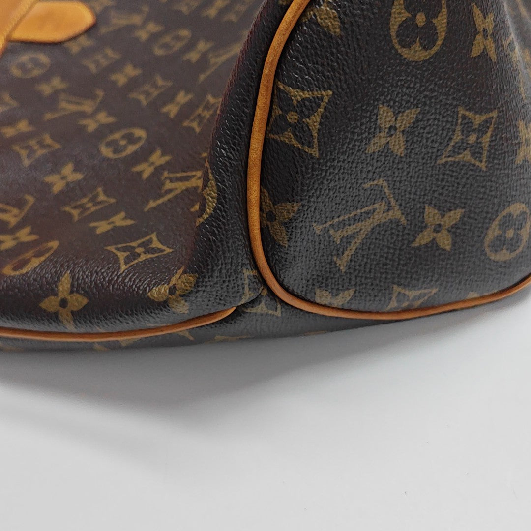 Monogram Coated Canvas Shoulder Bag Brown