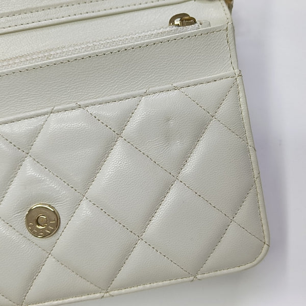 WOC Quilted Lambskin White