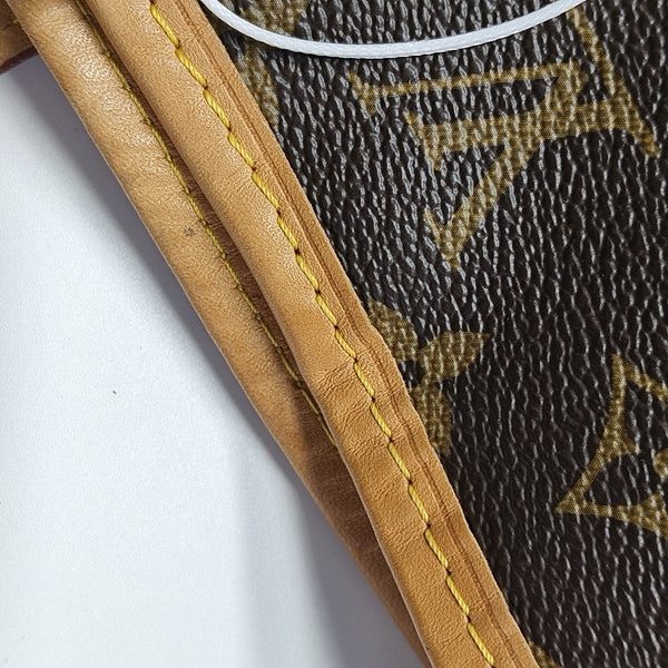 NEVERFULL MM Monogram Coated Canvas Brown