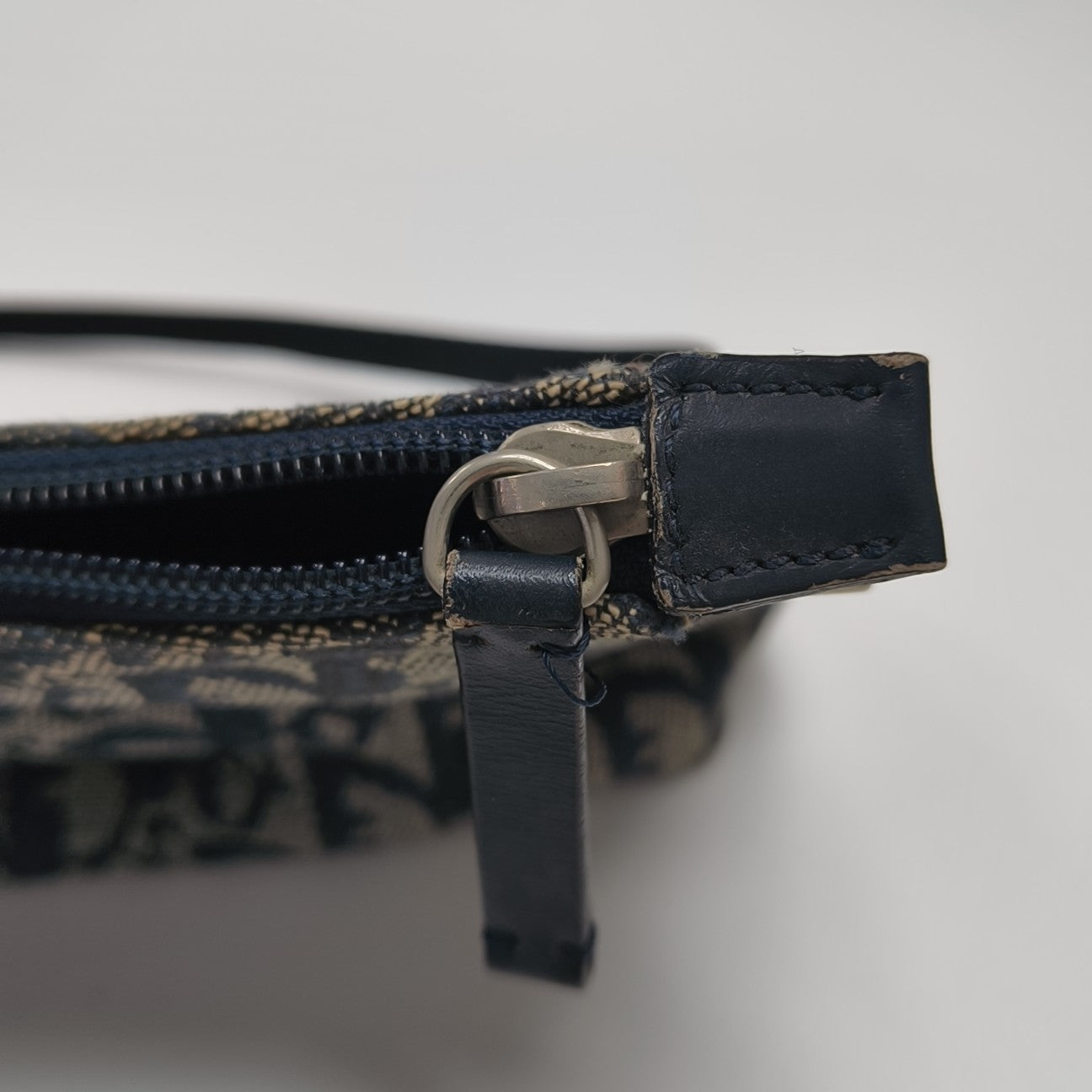 Oblique Canvas Top Handle Bag Black