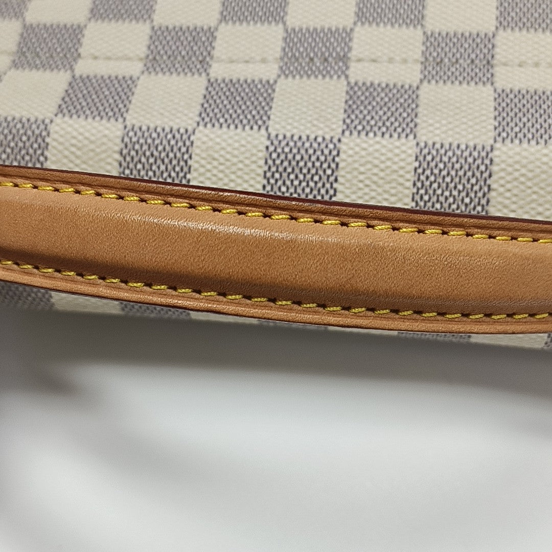 CROISETTE Damier Azur Coated Canvas White