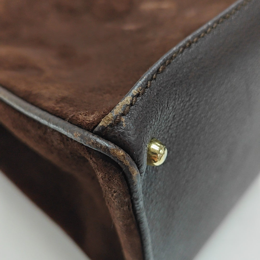 Suede Tote Bag Brown
