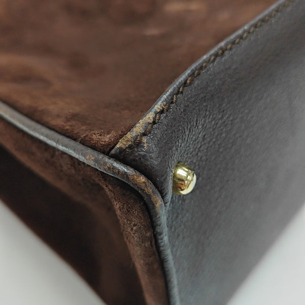 Suede Tote Bag Brown