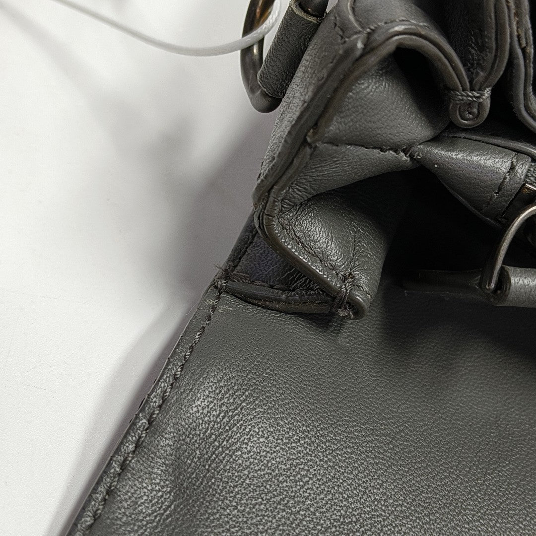 Calfskin Shoulder Bag Gray