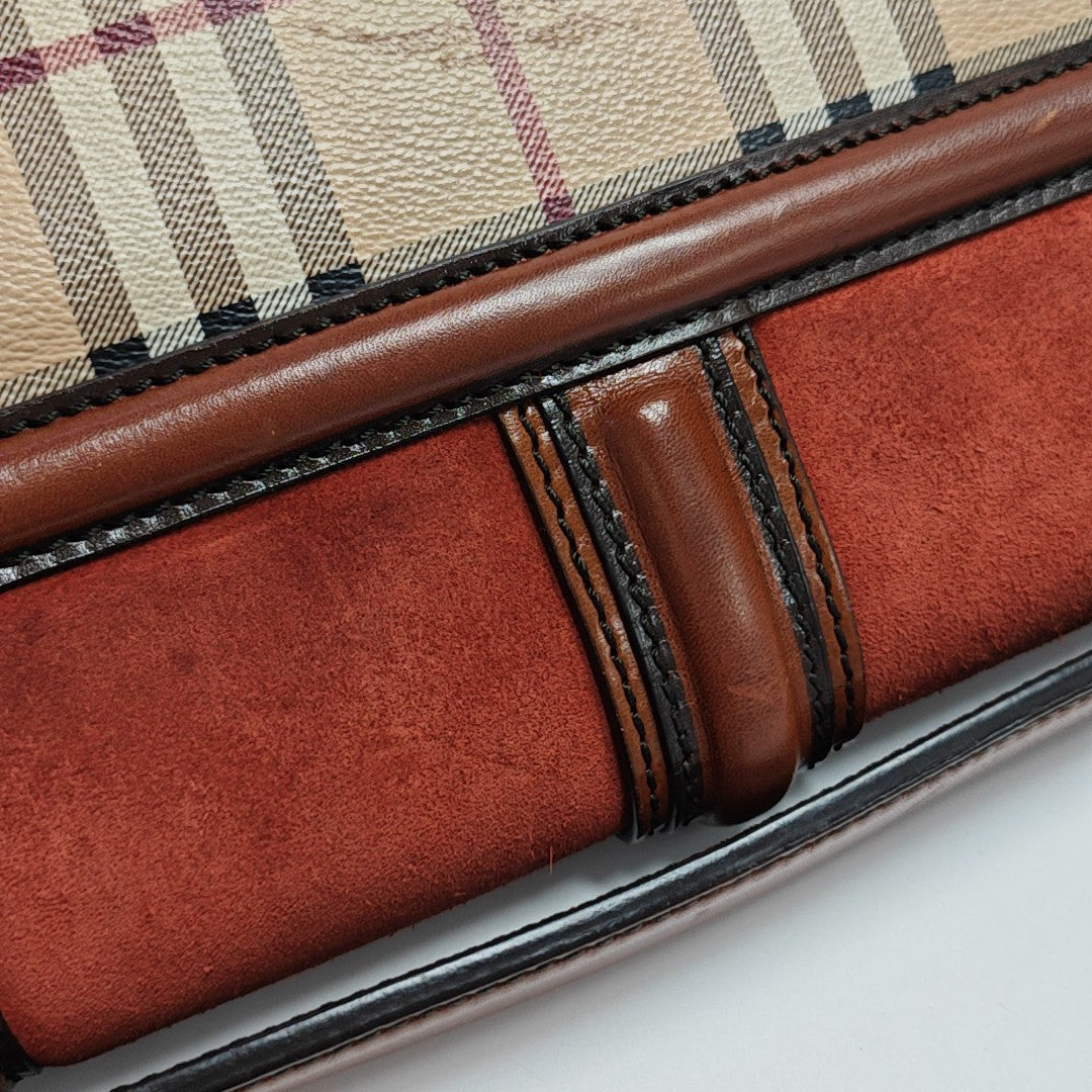 Coated Canvas Shoulder Bag Beige