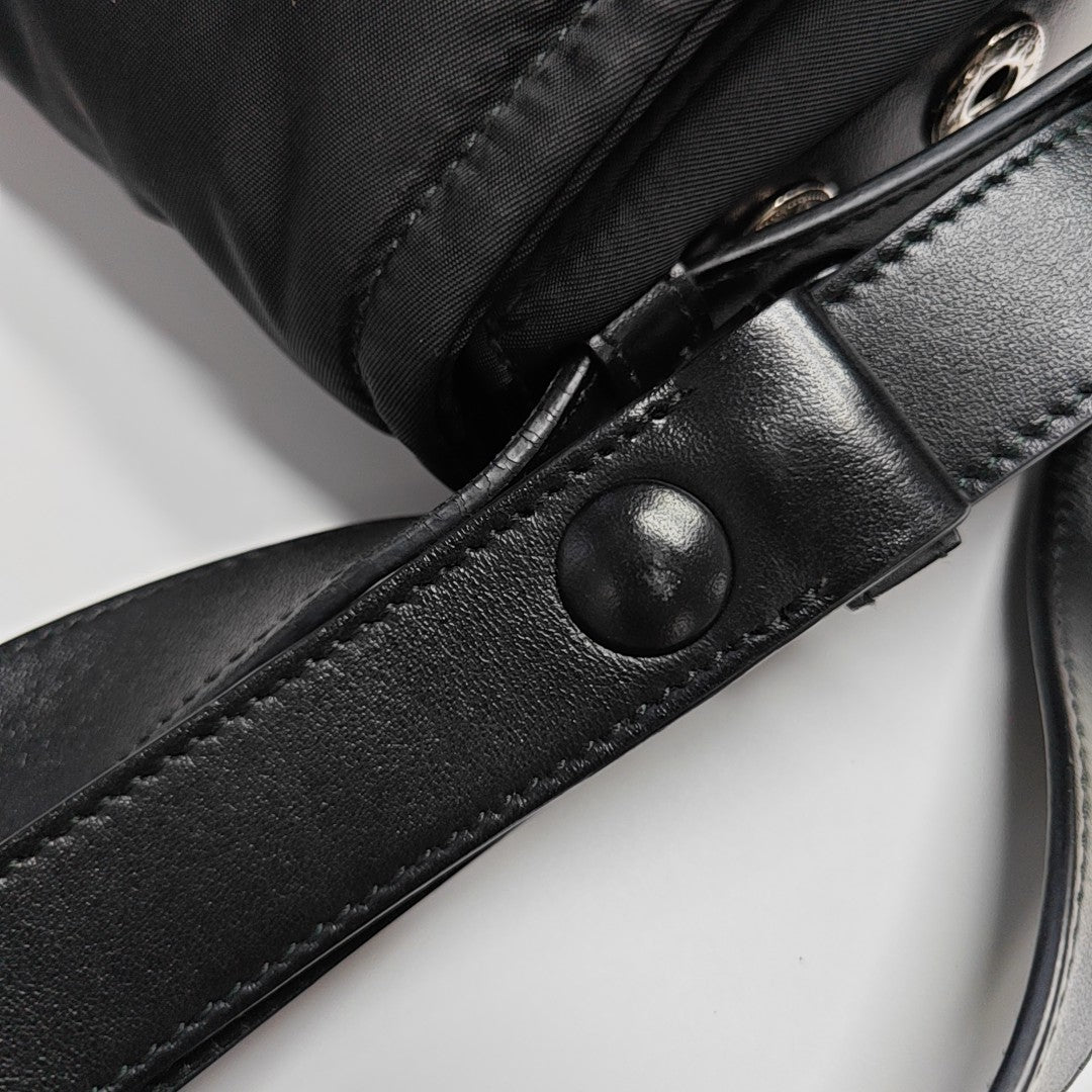 Nylon Shoulder Bag Small Black