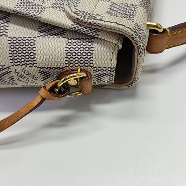 CROISETTE Damier Azur Coated Canvas White