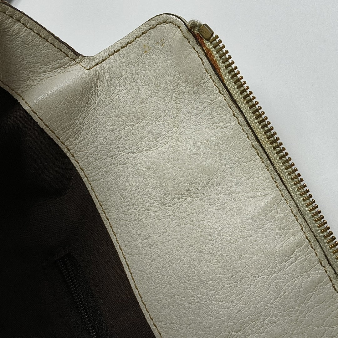 Monogram Canvas Tote Bag Brown