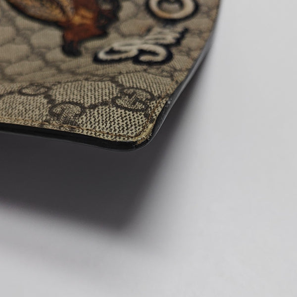 Coated Canvas Clutch Black