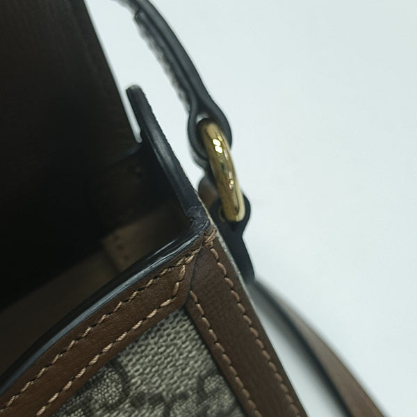 Horsebit 1955 Mini Monogram Coated Canvas Beige