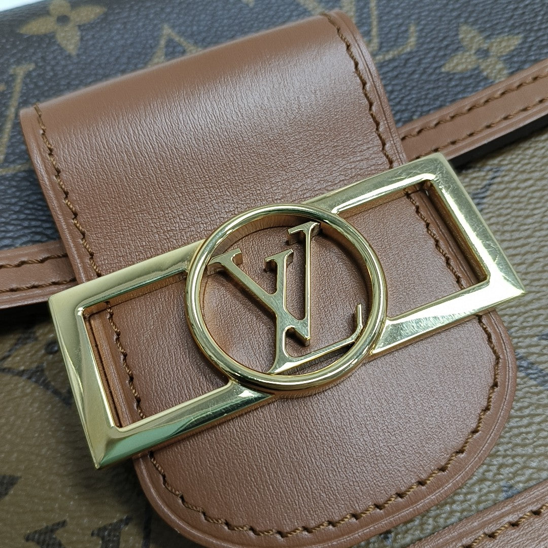 DAUPHINE Mini Monogram Coated Canvas Brown