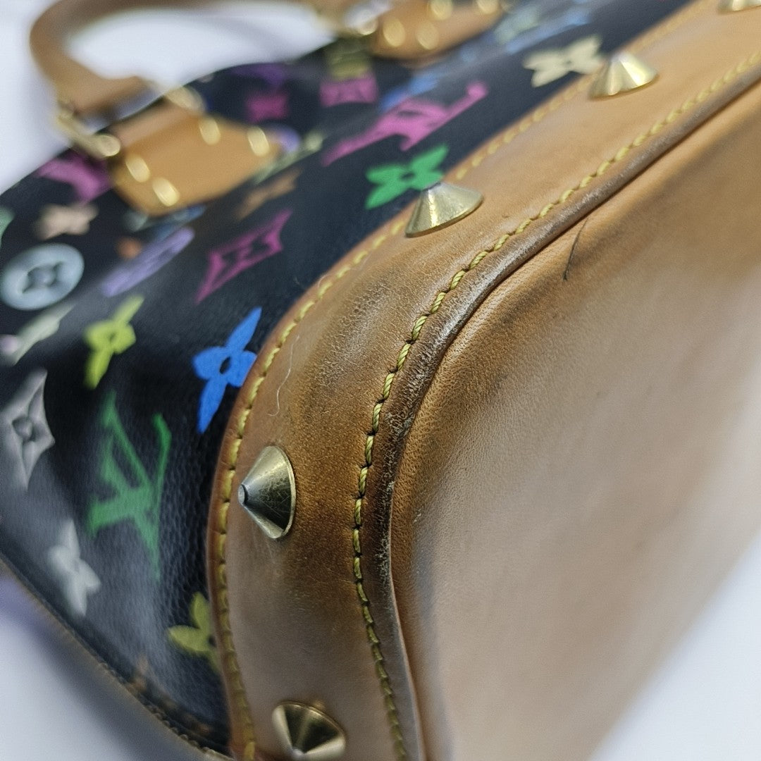 LV × TM Alma Small Monogram Lona Revestida Negra