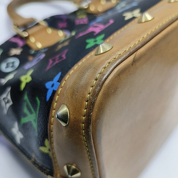 LV × TM Alma Small Monogram Lona Revestida Negra