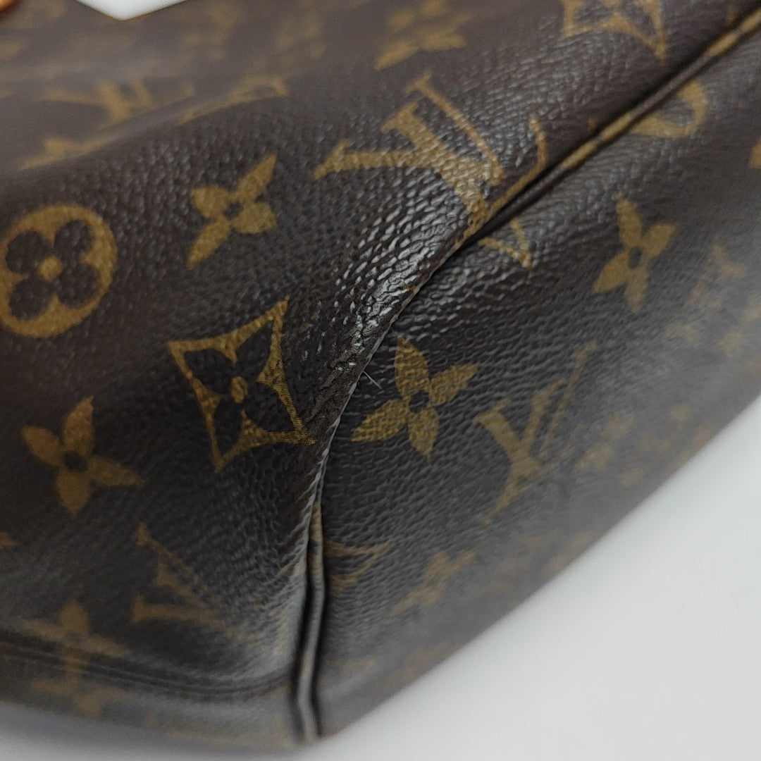NEVERFULL MM Monogram Coated Canvas Brown