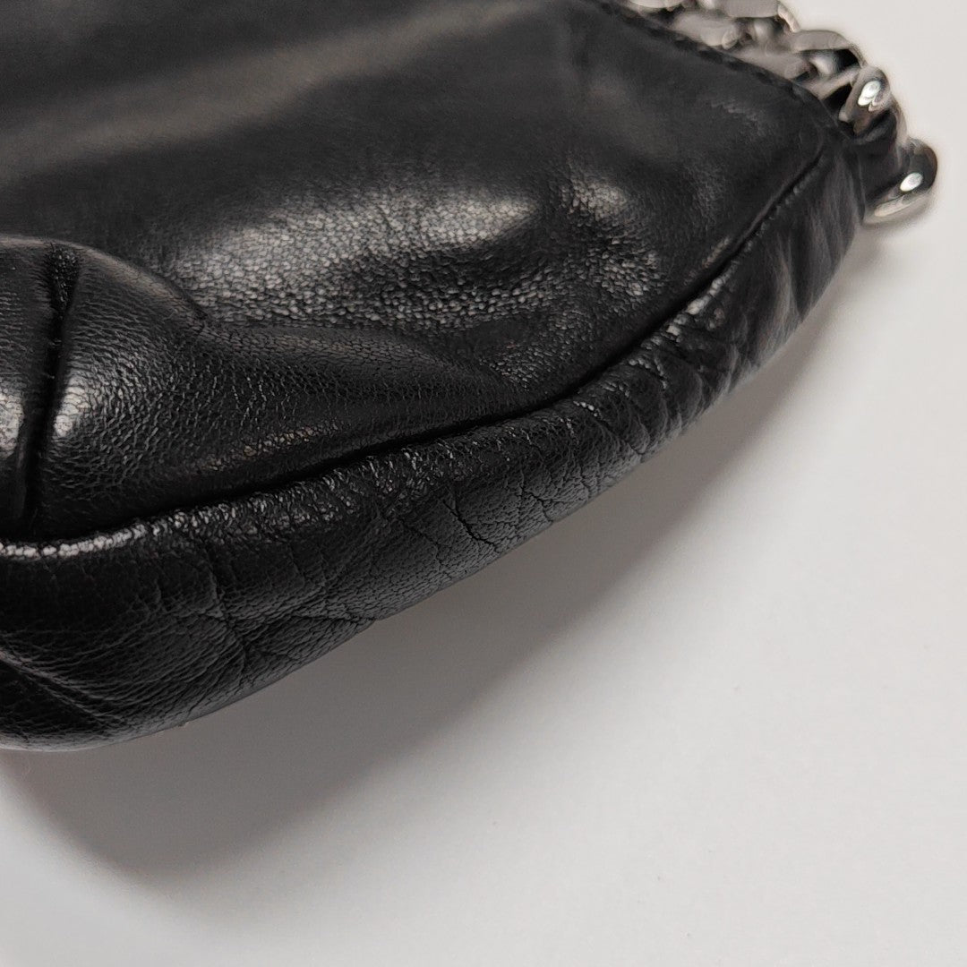 Quilted Lambskin Top Handle Bag Black