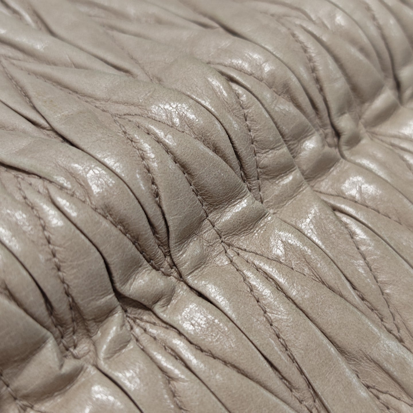 Quilted Lambskin Wallet Beige
