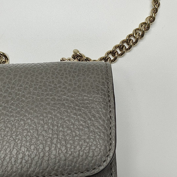 Interlocking G Small Calfskin Gray