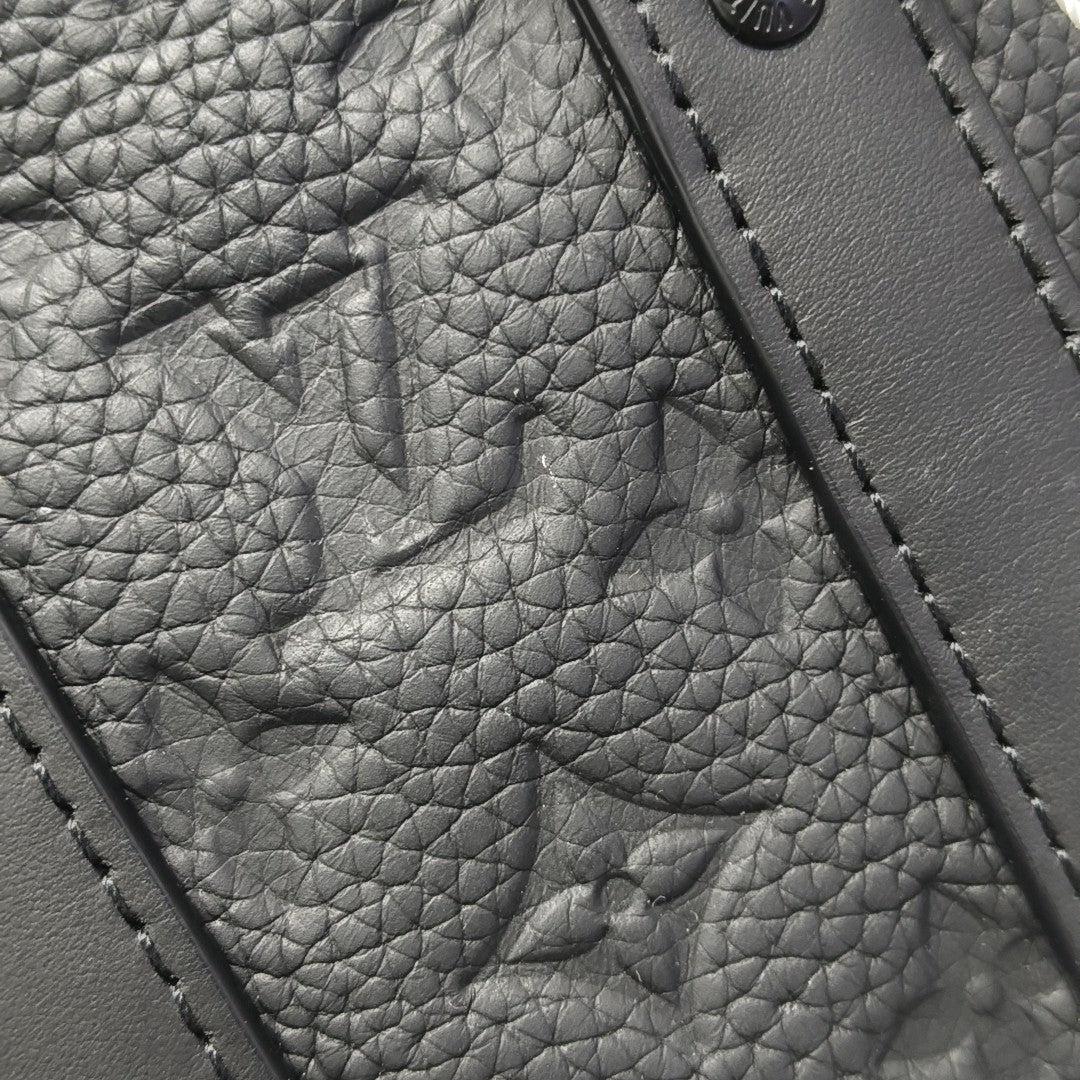 KEEPALL 25 Monogram Calfskin Black