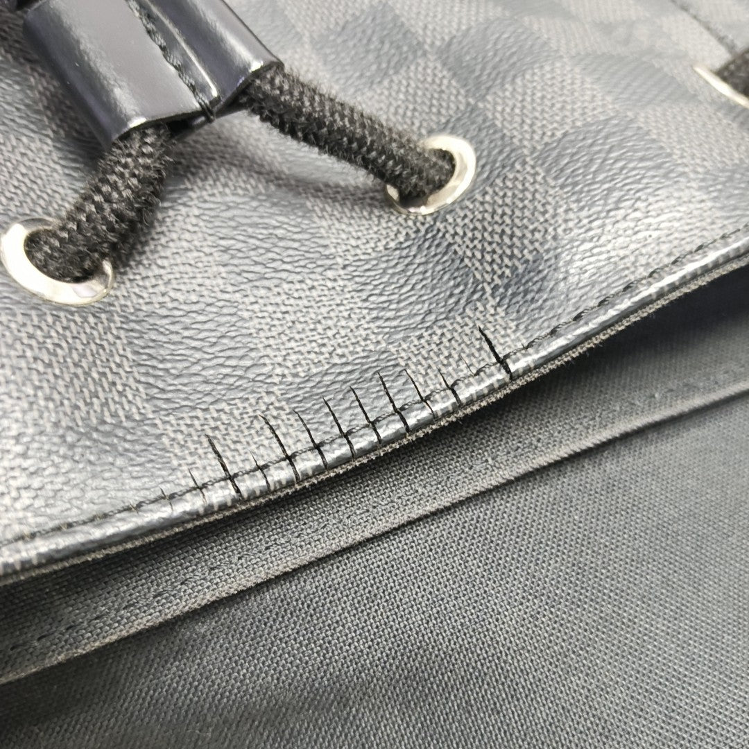 CHRISTOPHER MM Damier Graphite Coated Canvas Gray