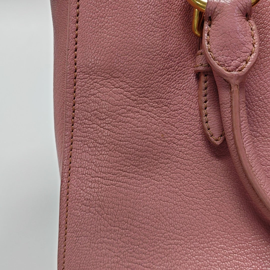 Calfskin Tote Bag Pink