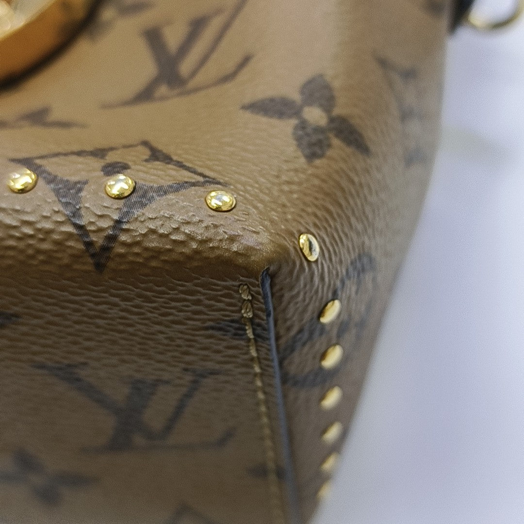 Monogram Coated Canvas Shoulder Bag Brown