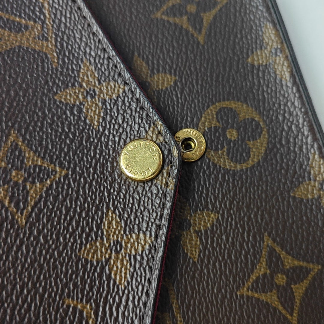 FÉLICIE Monogram Coated Canvas Brown