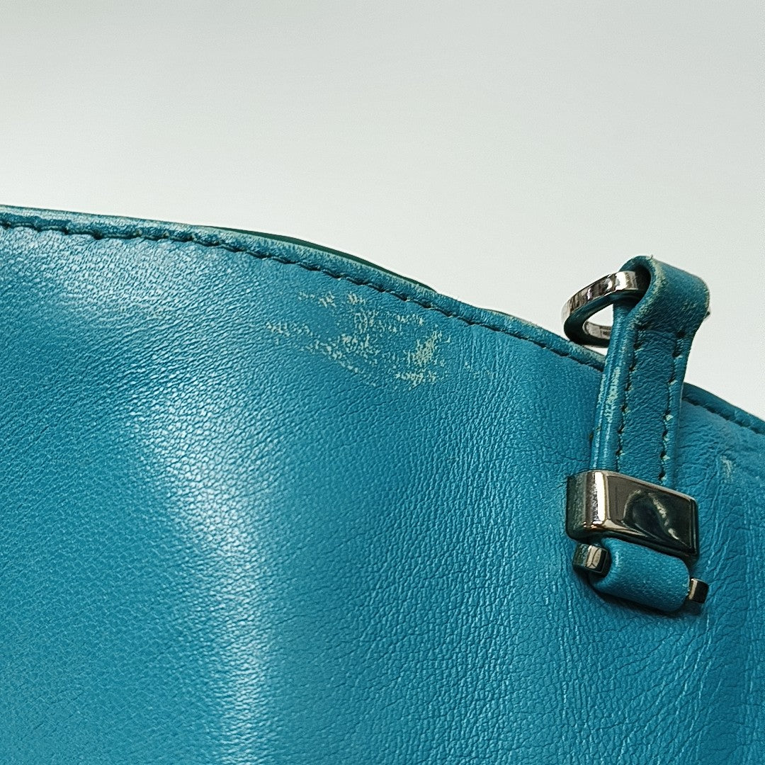 Quilted Patent Leather Shoulder Bag Green