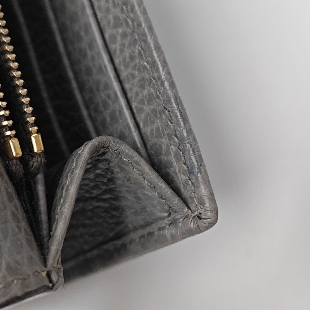 Interlocking G Small Calfskin Gray