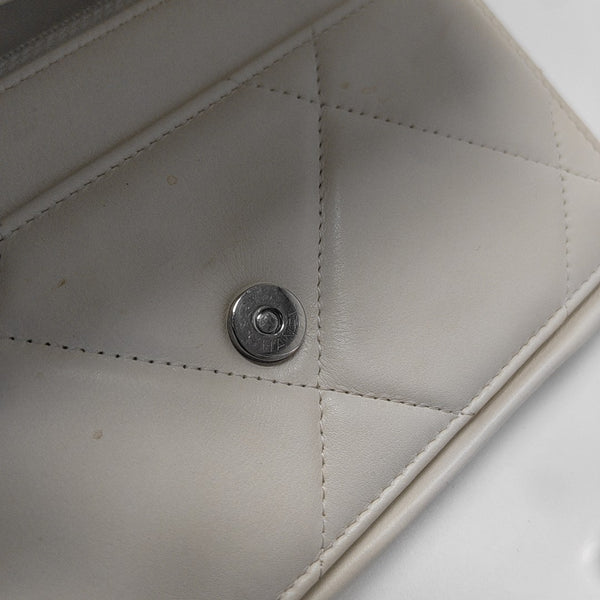 CHANEL 19 WOC Quilted Calfskin White