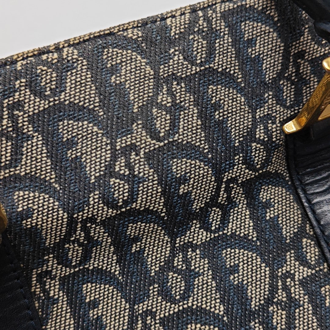 Vintage Tote Oblique Fabric Blue