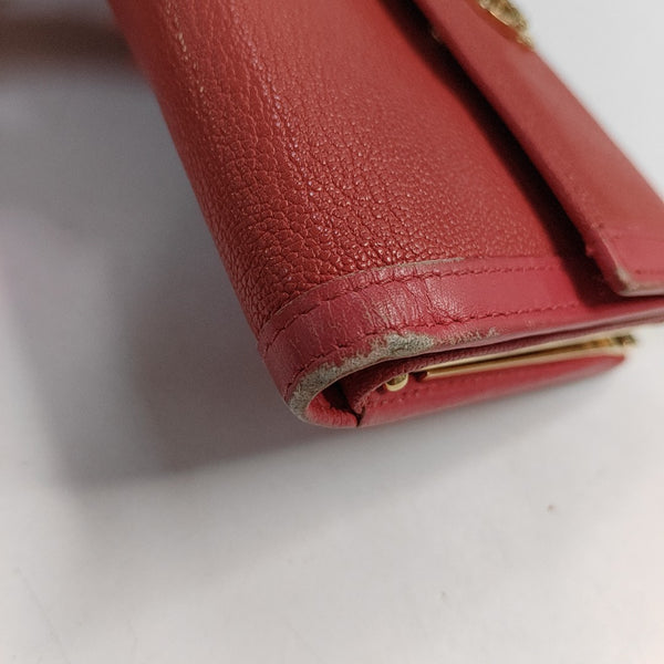 Calfskin Wallet Red