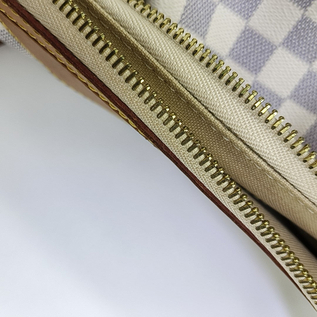 SIRACUSA MM Damier Azur Coated Canvas White