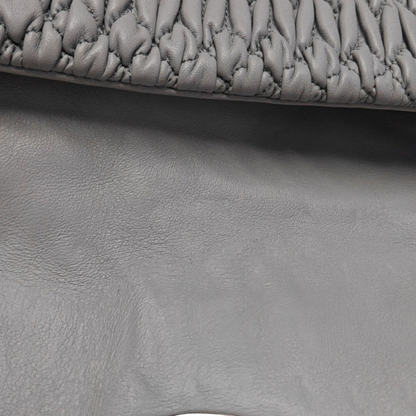 Crystal Quilted Lambskin Gray