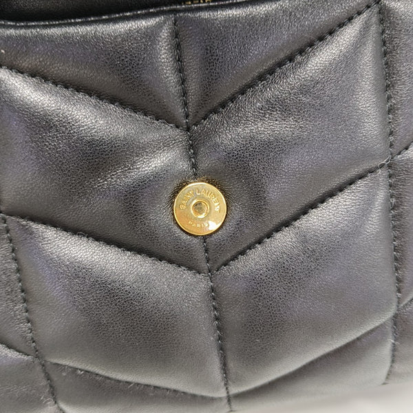 PUFFER Mini Chevron Lambskin Black
