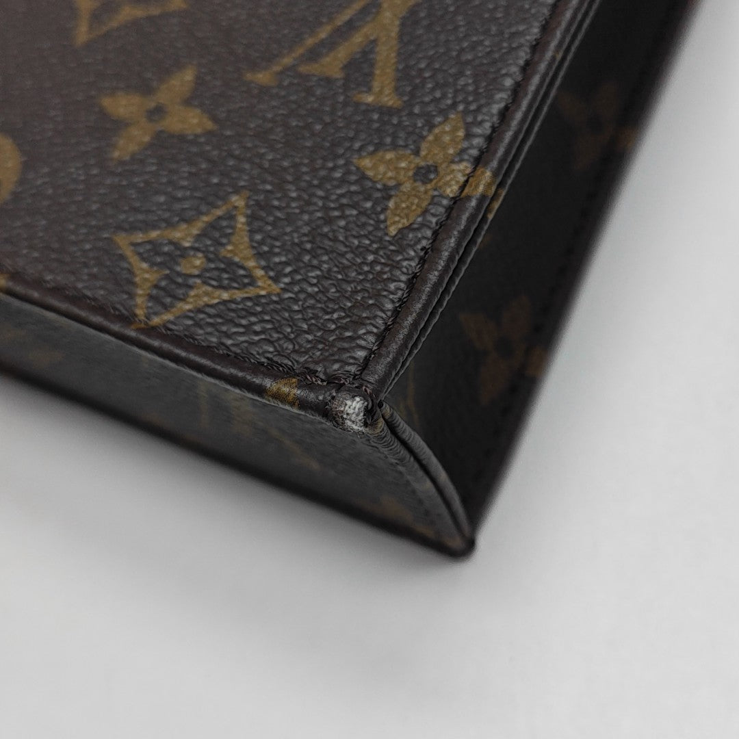 SAC PLAT Mini Monogram Coated Canvas Brown