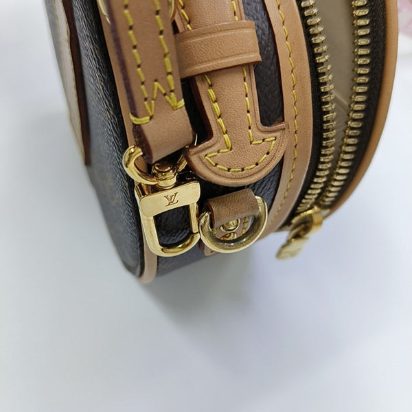 BOITE CHAPEAU Mini Monogram Coated Canvas Brown