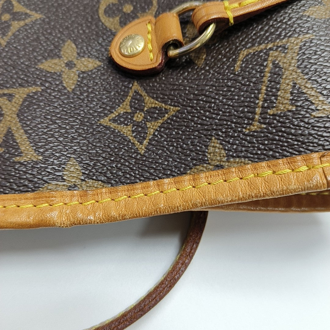 NEVERFULL MM Monogram Coated Canvas Brown