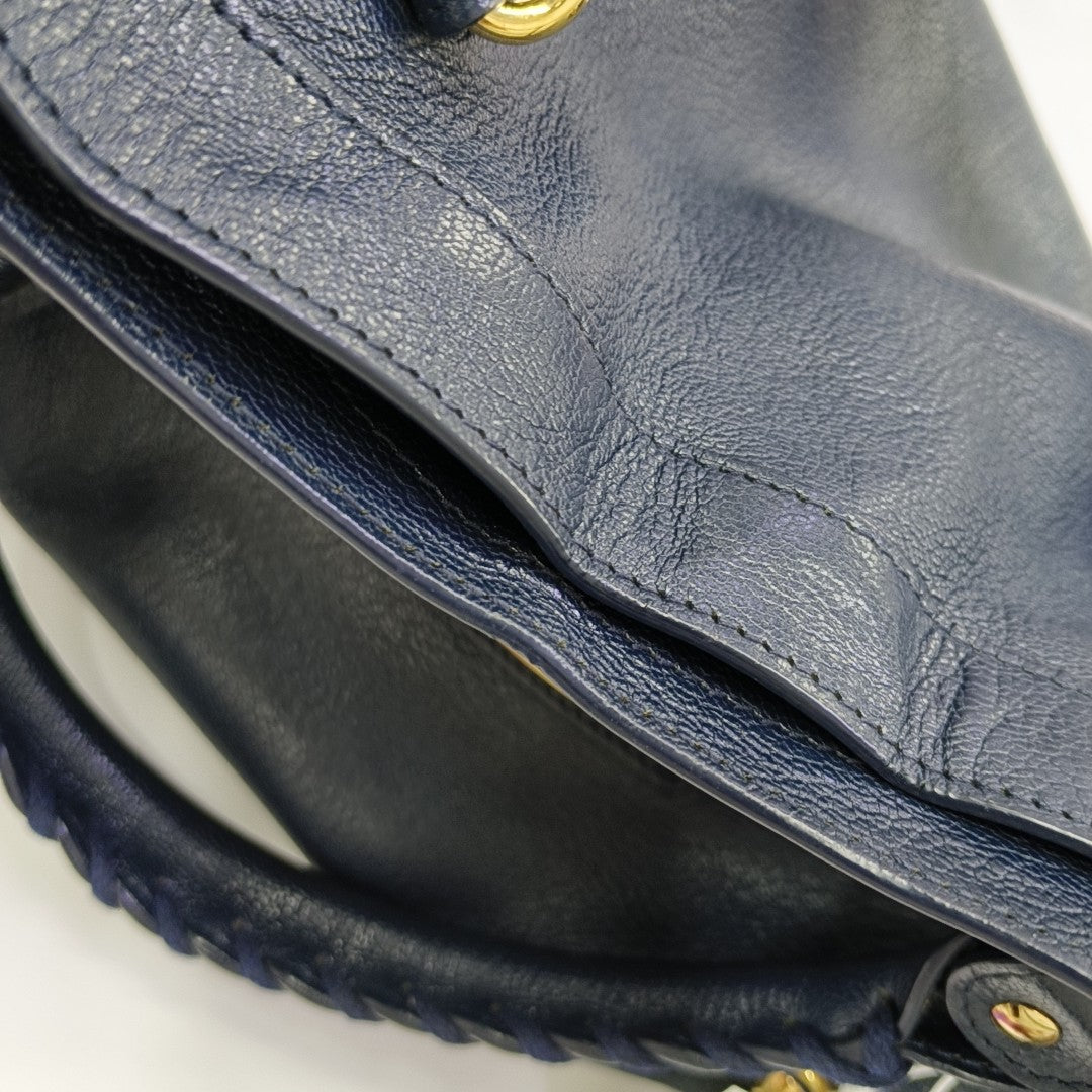 Classic Metallic Edge City Medium Lambskin Blue