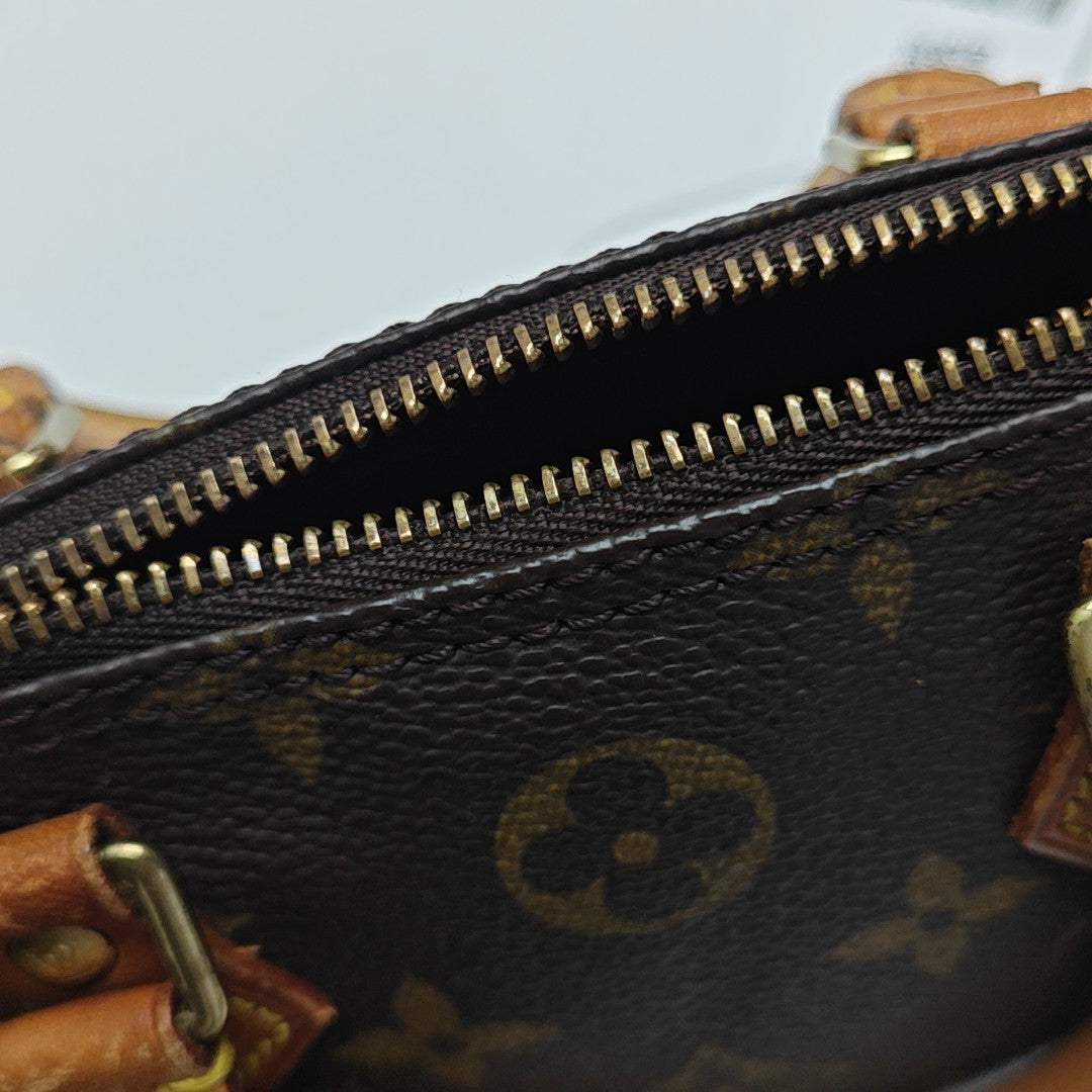 SPEEDY Nano Monogram Coated Canvas Brown
