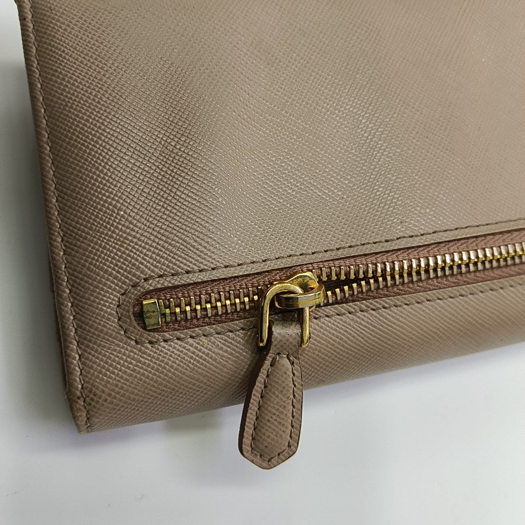 Calfskin Wallet Beige