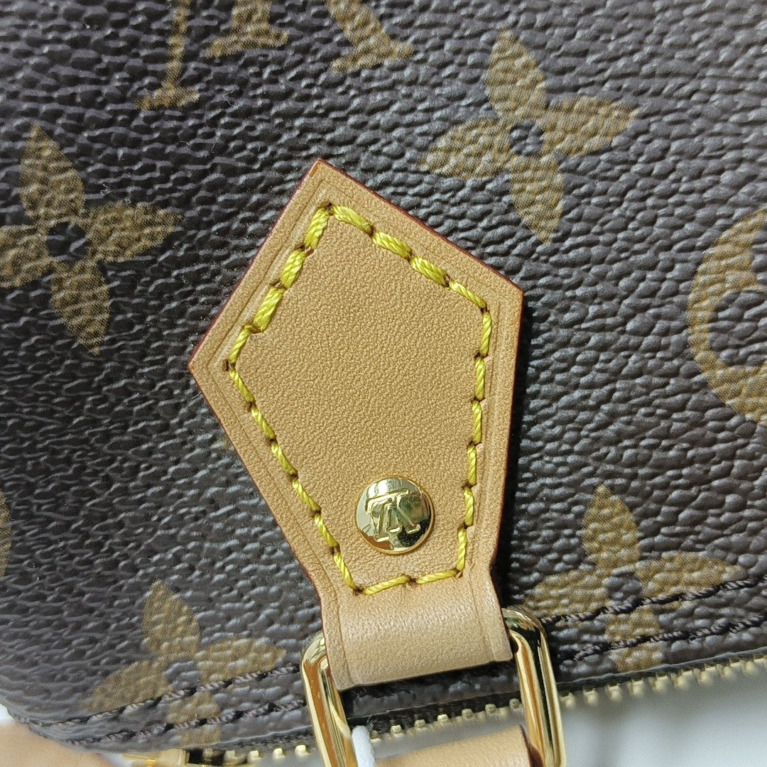 SPEEDY Nano Monogram Coated Canvas Brown