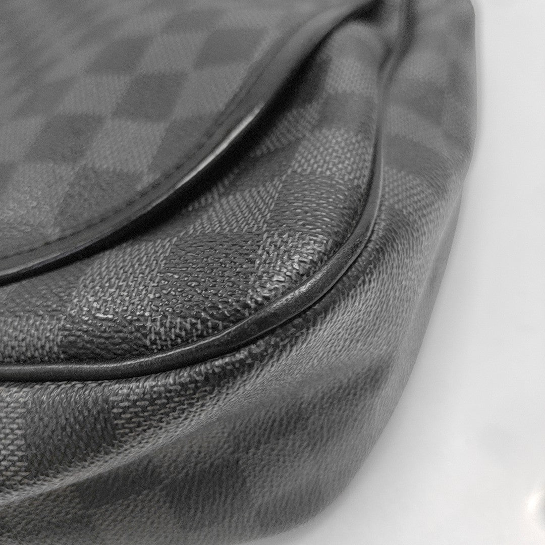 DISTRICT GM Damier Graphite Coated Canvas Black